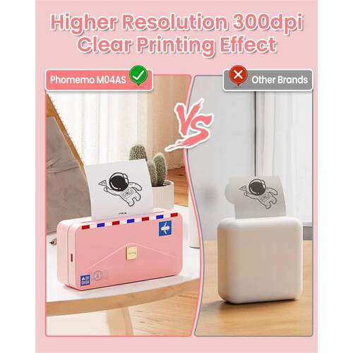 53-107mm Portable Printer Thermal Photo Printer Wireless Ink