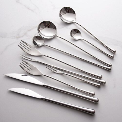 Bright silver 304 Western tableware fruit fork tea spoon