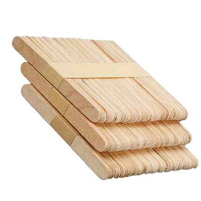 50 PCS Natural Wood Popsicle Sticks Wooden Popsicle Stick Ho