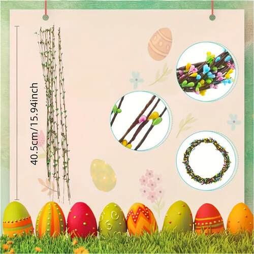 27/47pcs Easter & Spring Artificial Berry Stems with Flowers