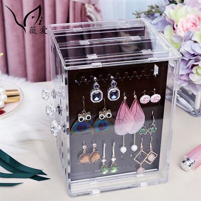 acrylic earrings collection box stud display rack storage