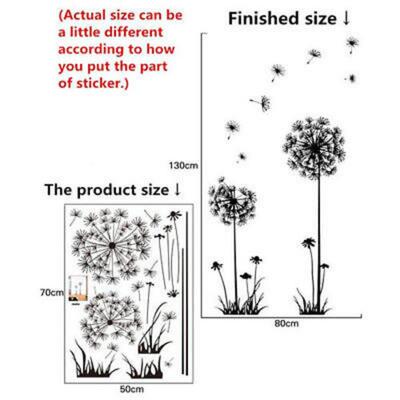 Hot Black Dandelion Sitting Room Bedroom Wall ers Household