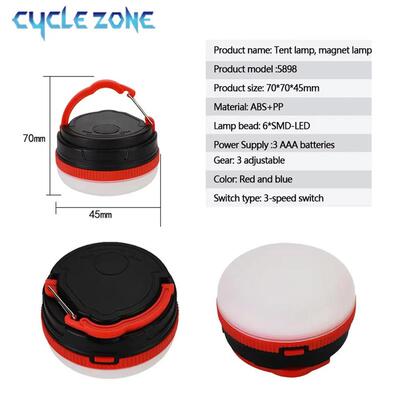 Portable Camping Light with Magnet Base 3 Lighting Modes Eme