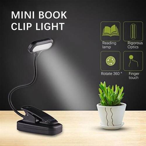 LED Eye Protection Book Night Light Mini Clip-On Study Desk
