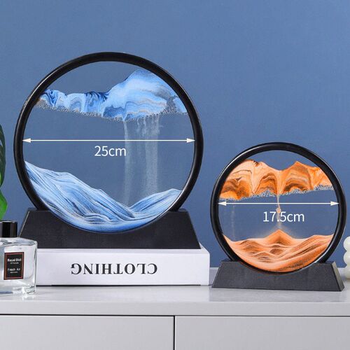 7/12inch Moving Sand Art Display Flowing Sand Frame Morden P