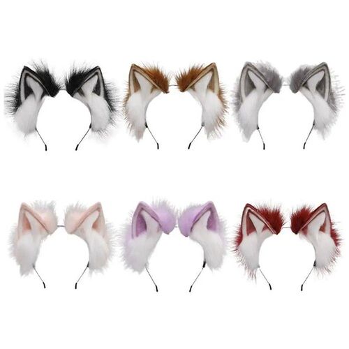 Cute Cat Ears Headband Plush Animal Hair Band Halloween Part