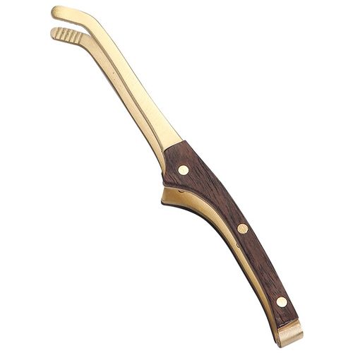 围炉煮茶铜木一体式炭夹 大号黑檀花梨金属镊子功夫茶具茶道配件