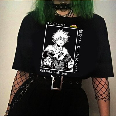 My Boku No Hero Academia Katsuki Bakugou Print Harajuku Top