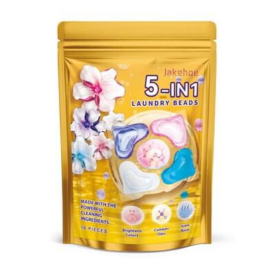 Jakehoe 5-in-1 Laundry Detergent Pods, Packaged. Effective f