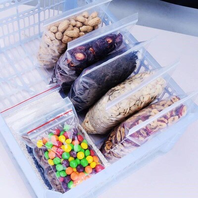 100pcs/pack Self Seal Clear Plastic Poly Bag Resealable Zip