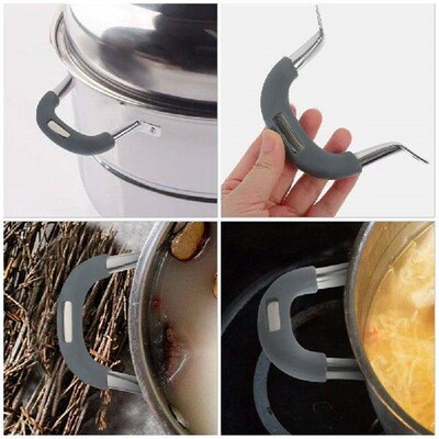 2 Pcs Stainless Steel Frying Pan Saucepan Side Handle