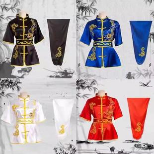 武术服装刺绣龙云图男女短袖考体服武术表演服成人儿童南拳比赛服