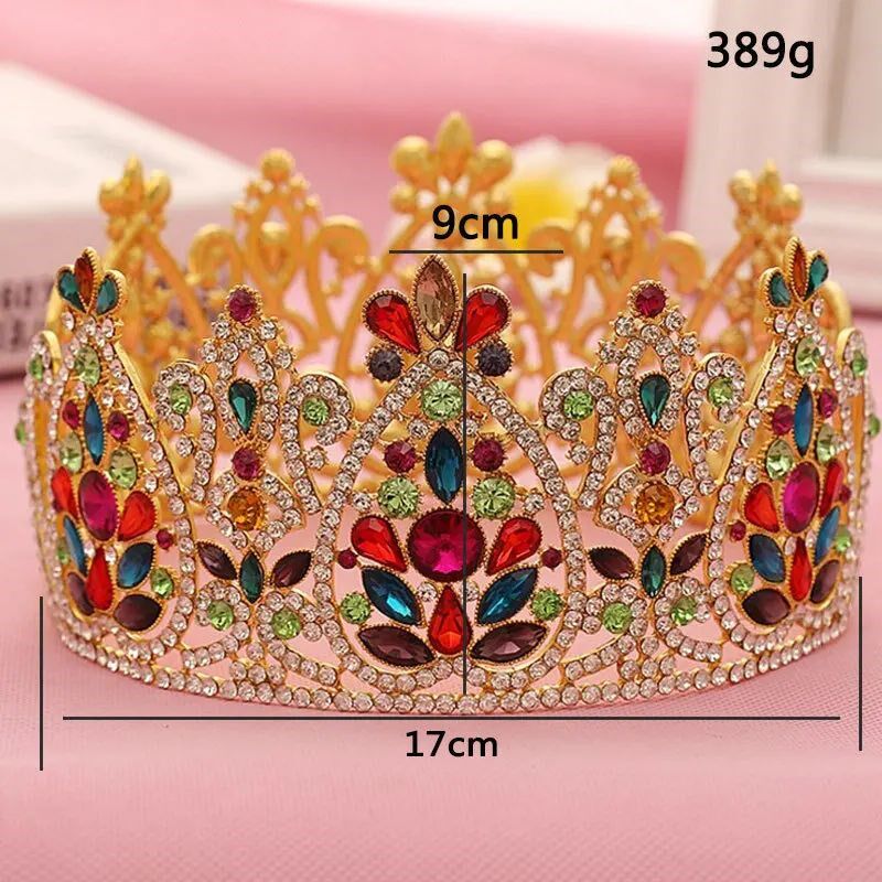 Large Luxurious Crystal Wedding Bridal Queen Tiara Crown For