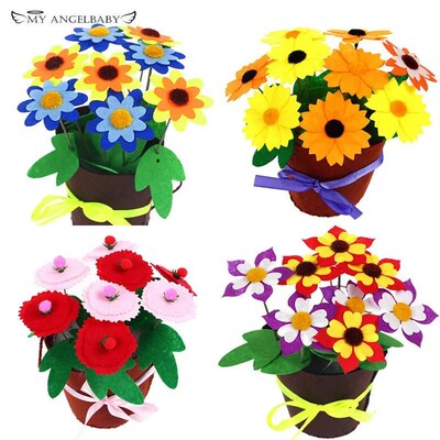 Flower Pot Crafts Toys for Children Kids DIY Potted Plant Ki