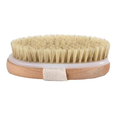 2 In 1 Dry Skin Body Brush Natural Bristle Dead Skin Remover
