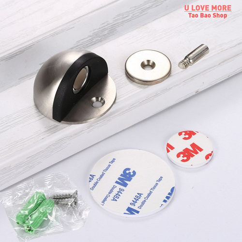 Stainless Steel Rubber Magnetic Door Stopper Non Punching St