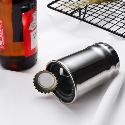 Stainless steel automatic beer bottle opener, press bottle