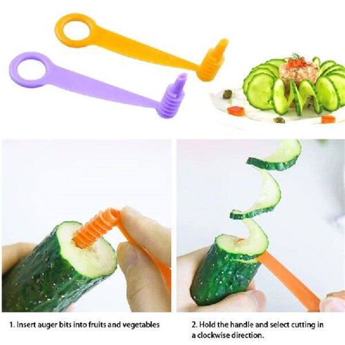 1Pc Random Color Manual Cucumber Spiral Slicer Fruit