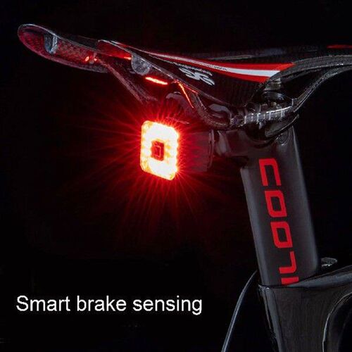 Smart Bike Tail Light IPX4 Waterproof Brake Bicycle Rear