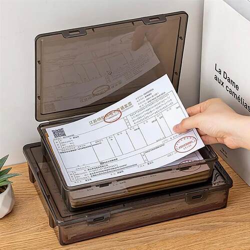 1Pc Document Organizer Box Household Certificate File A4 Box