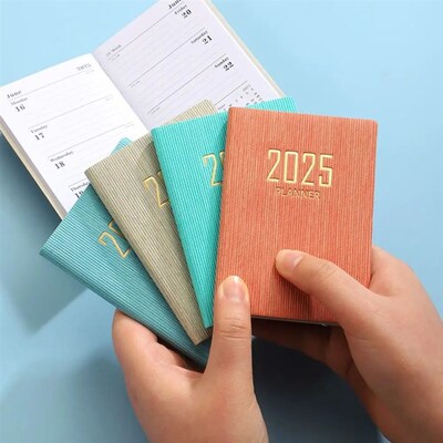 2025 A7 Agenda Book Mini Portable Diary Weekly Planner Noteb