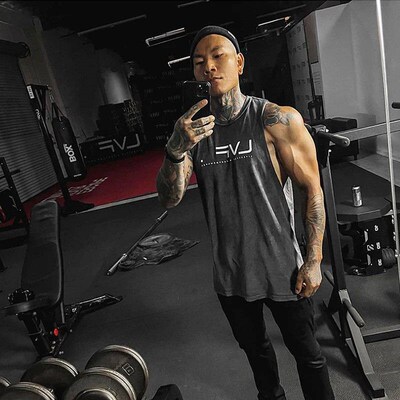 Mens Summer Gym Dry Quickly Tank Top Man Bodybuilding Cloth