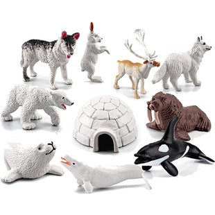 Realistic Polar Animals Model Figurines Toy Arctic Animal Fi