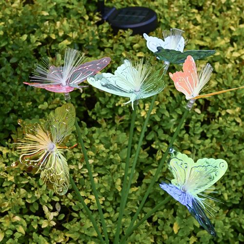 Garden Solar Butterfly Lights Outdoor 6LED Decor Light Water