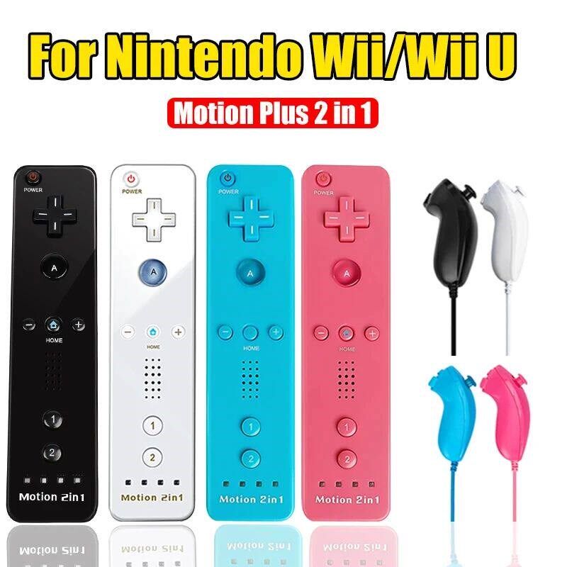 2 In 1 Motion Plus Remote Controller for Wii Remote Controll - 实物图