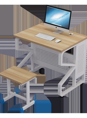 学校机房电脑桌ll电脑台式桌中小学生云桌面微机室人机房