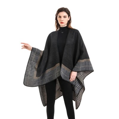 double-sided shawl cloak 旅行双面斗篷男女保暖空调房披肩外套