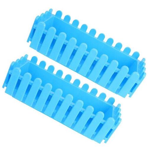 2 Pcs Rectangular Fence Flower Pot Purple Durable Plastic