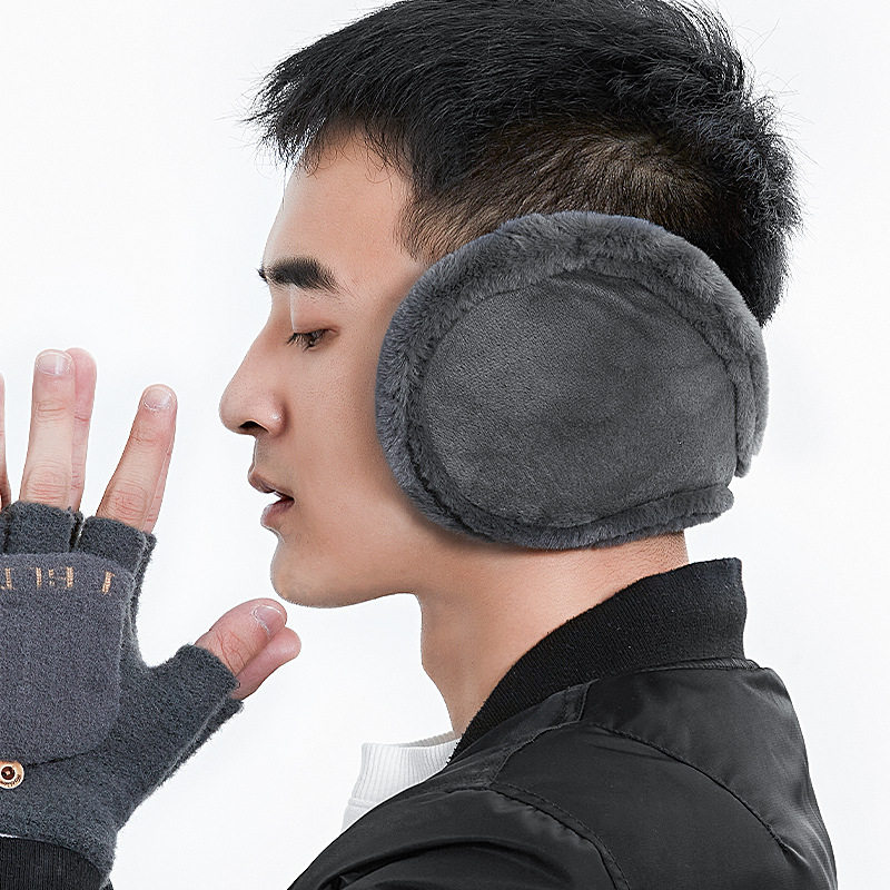 Windproof Earmuffs Men Womens Ear Warm Protector Thicken Pl - 实物图