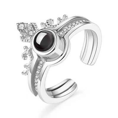 Projection Ring Crown Two-in-One Fashion 100 Languages Openi