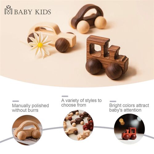 Wooden Child Block For Babies BPA Free Organic Beech Animal