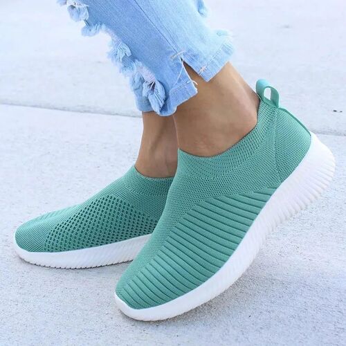 Women Flats Shoes Plus Size 43 Breathable Mesh Platform Snea