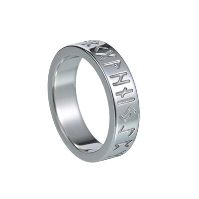 NEW Stainless Steel Odin Norse Viking Amulet Rune MEN Ring F