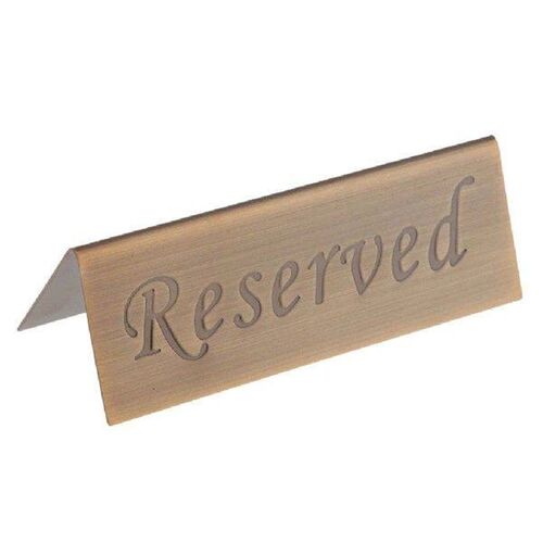 1pcs Stainless Steel Reserved Table Sign Restaurant Hotel
