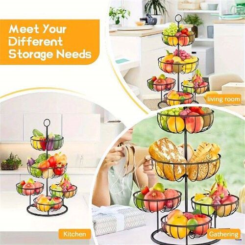 5 Tier Fruit Basket Multifunction Bread Basket Vegetable