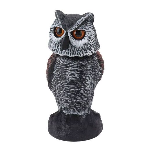 Plastic Shake Head Owl Decoy to Scare Birds Away, Scarecrow