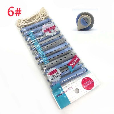 New 12 pcs Salon Rubber Band Hair Rollers Set Cold Perm Rods