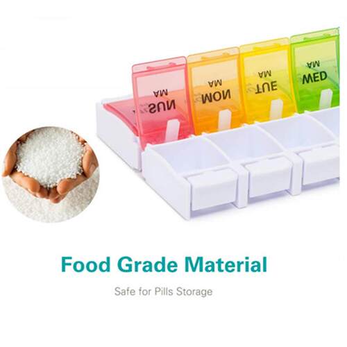 AM PM Weekly Pill Organizer 2 Times Daily Pill Box Case