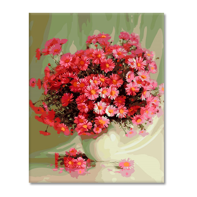 icision数字油画diy手工填充客厅装饰画数码手绘油彩画红色雏菊花,家居饰品,DIY/数字油画,淘宝优惠券,粉丝福利购,淘宝优惠卷