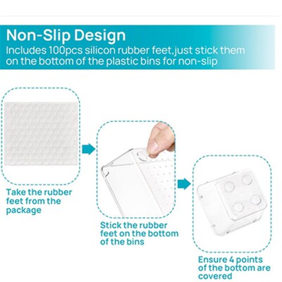 Clear Plastic Drawer Organizers Set Trays Storage Bins