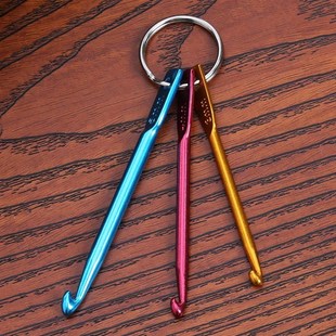 5Set 3pcs Crochet Needles Multicolour Mini Aluminum Keychain
