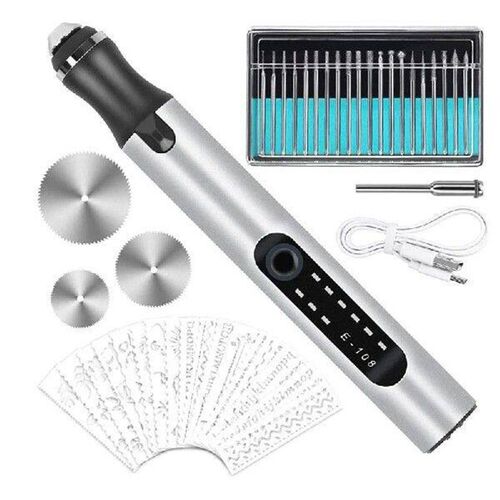 Engraving Pen, Electric Engraving Tool Kit USB Rechargeable