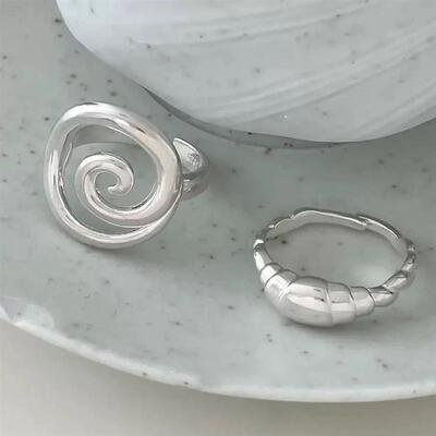 Sterling Silver Rings for Women Couple Minimalist Handmade