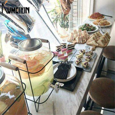 Glass enzyme cask mason jar sealed with faucet bubble bottle