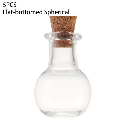 5pcs/pack Mini Glass Cork Bottles Empty Sample Jars Wishing