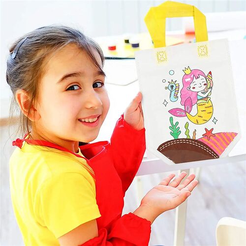 5pcs DIY Graffiti Bag Handmade Painting Non-Woven Bags for C